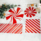 Glass Candy Cane Serving Dishes — Select Your Size and Shape