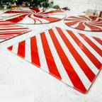 Glass Candy Cane Serving Dishes — Select Your Size and Shape