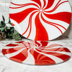 Glass Candy Cane Serving Dishes — Select Your Size and Shape