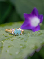Bitty Leaf Ring — Select Your Gemstone & Size