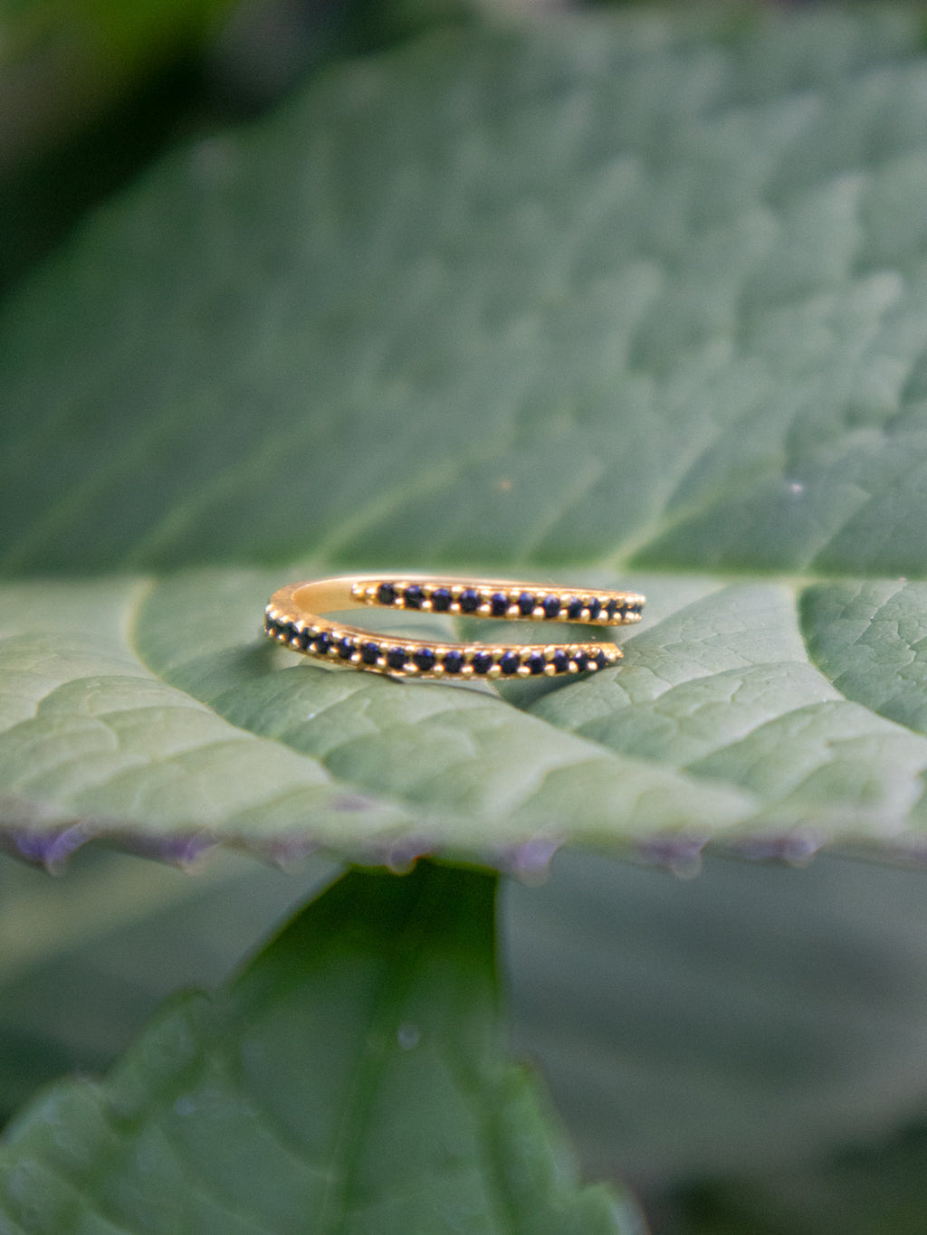 Serpentine Wrap Ring - Gold — Select Your Gemstone & Siuze
