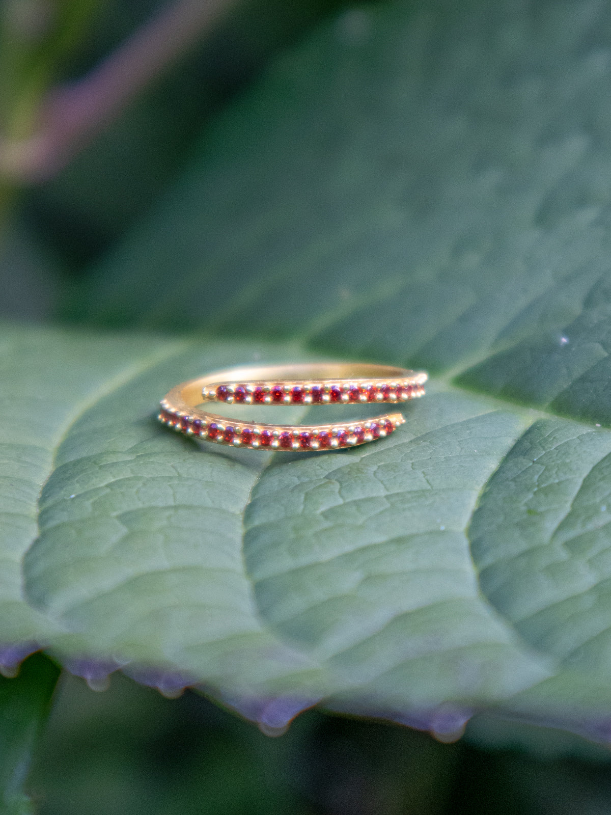 Serpentine Wrap Ring - Gold — Select Your Gemstone & Siuze