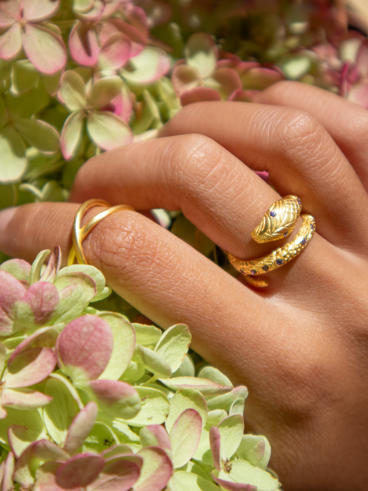 Basil the Cobra Ring — Select Your Gemstone & Size