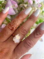 Raw Moonstone Prong Ring — Select Your Gemstone & Size
