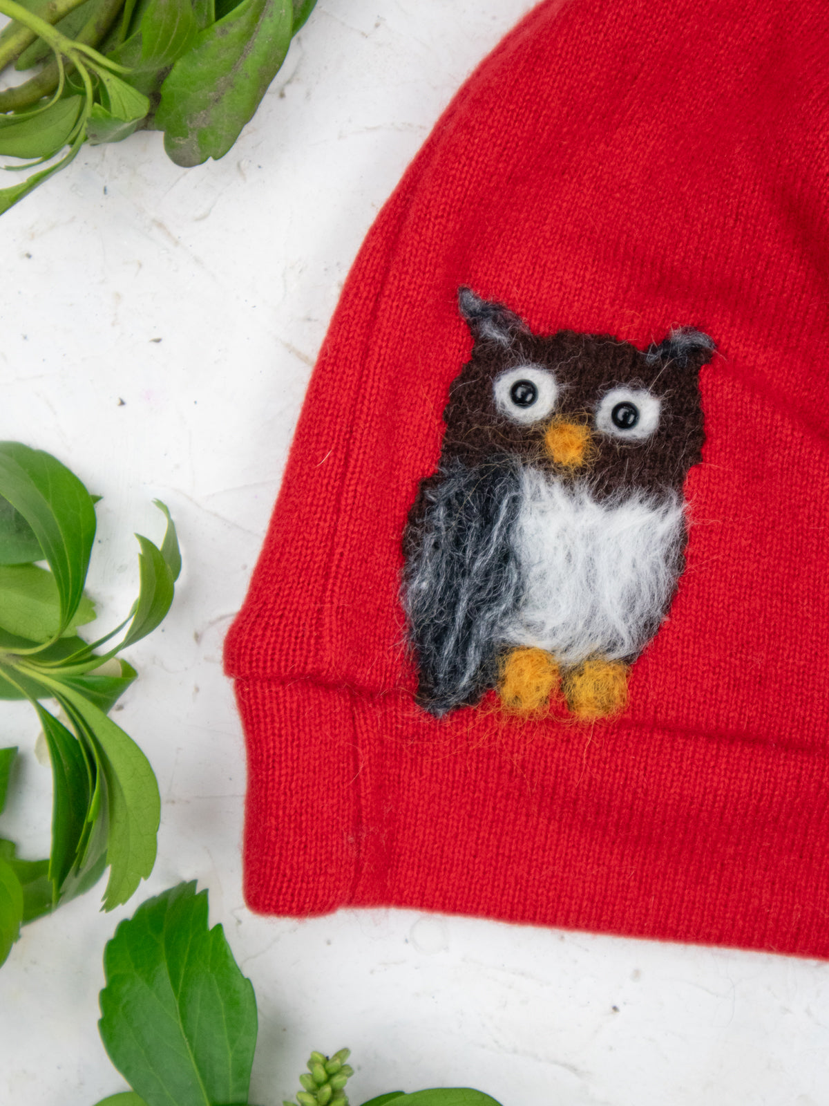 Owl Cashmere Hat - Adult/Big Kid — Select Your Color