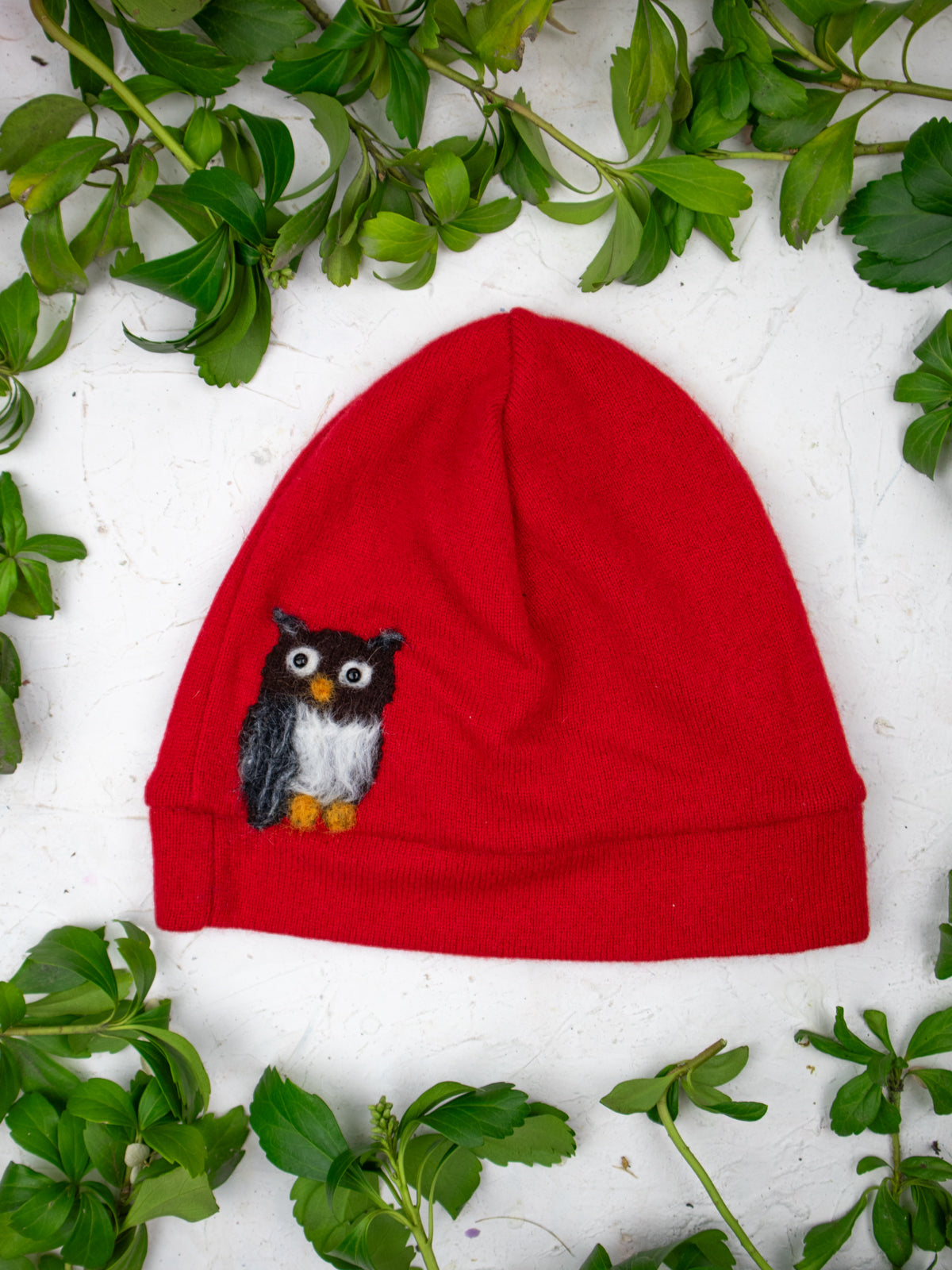 Owl Cashmere Hat - Adult/Big Kid — Select Your Color
