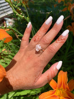 Raw Moonstone Prong Ring — Select Your Gemstone & Size