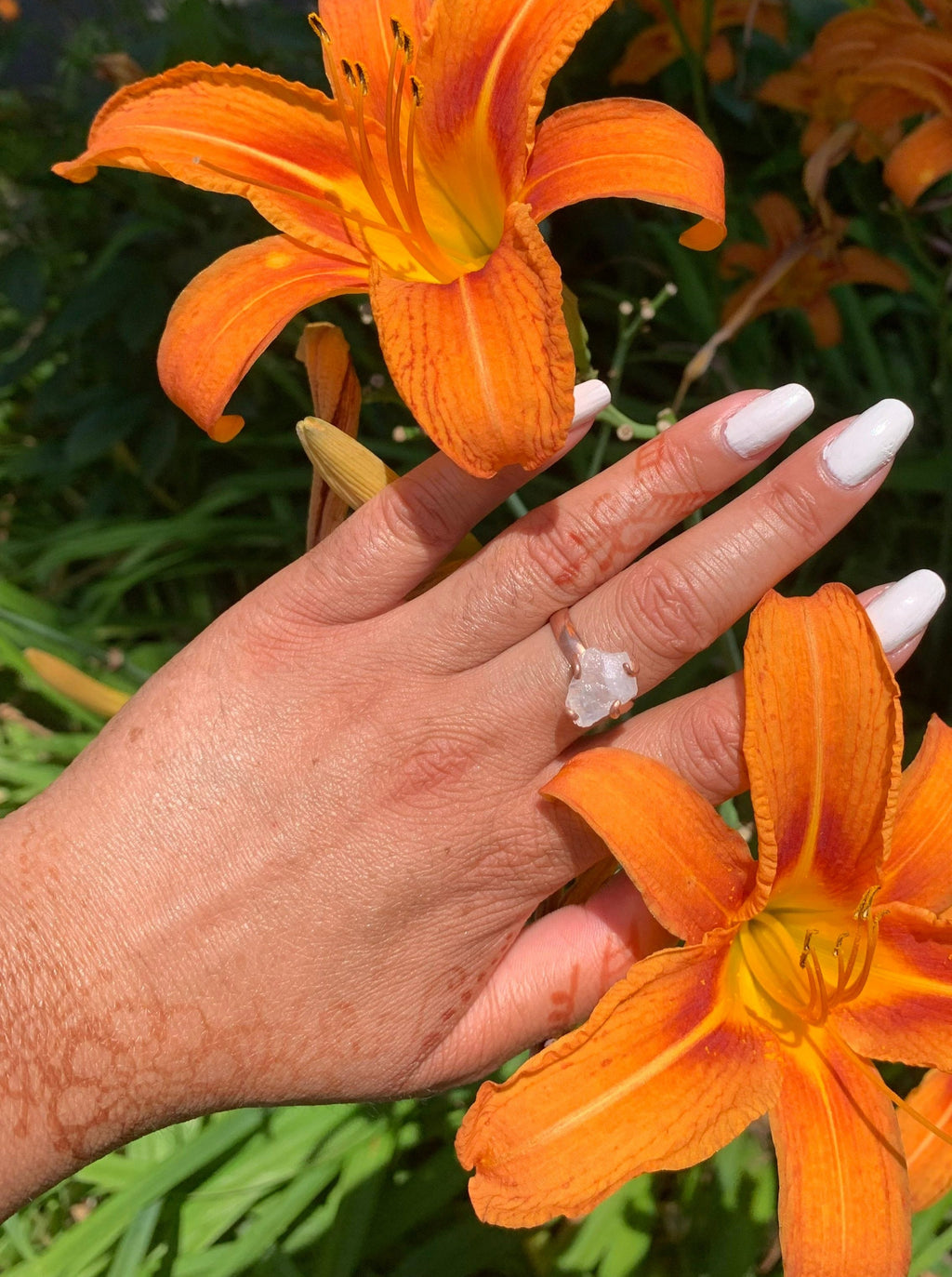 Raw Moonstone Prong Ring — Select Your Gemstone & Size