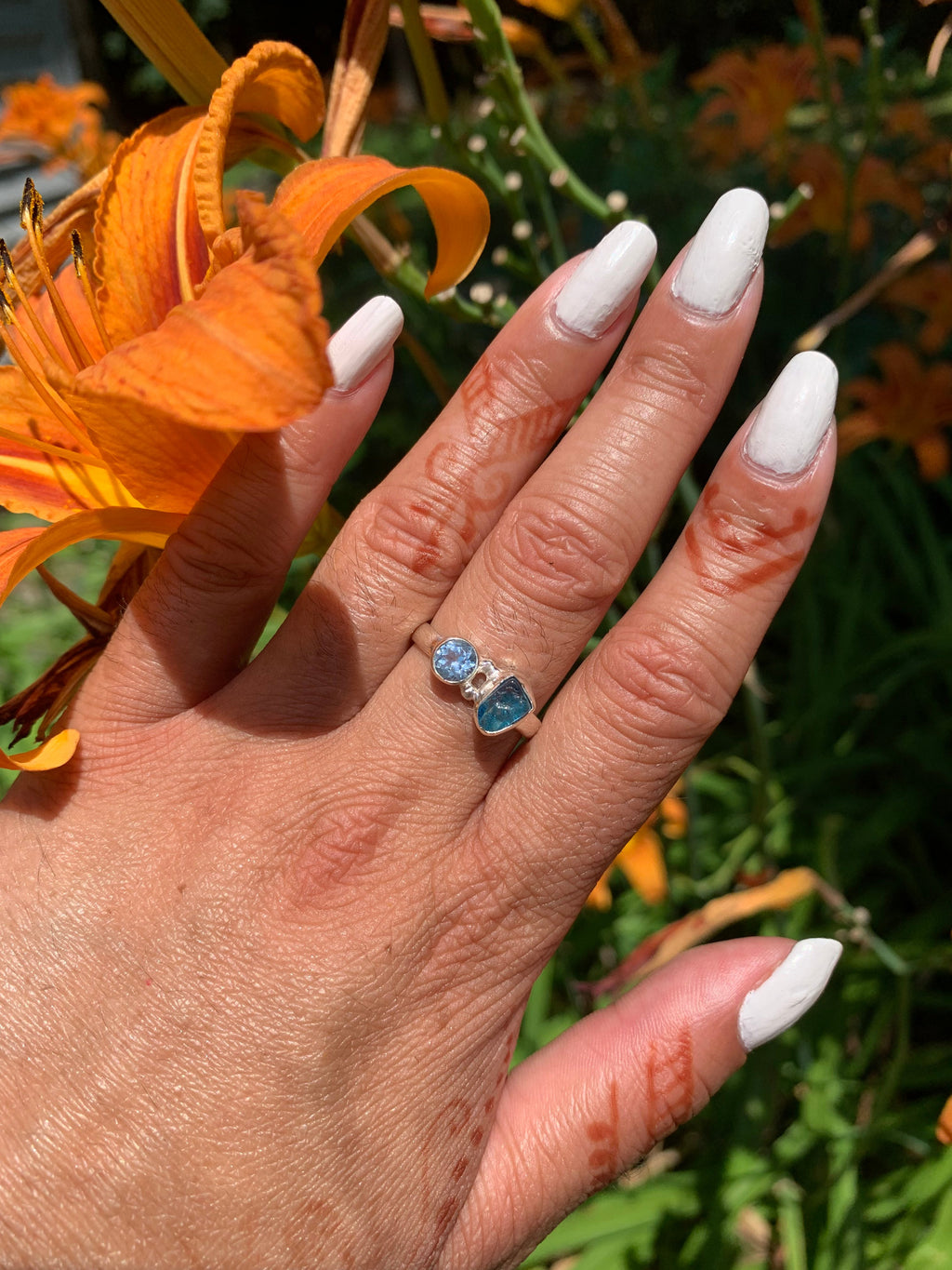 Topaz Duo Ring — Select Your Size & Gem Orientation