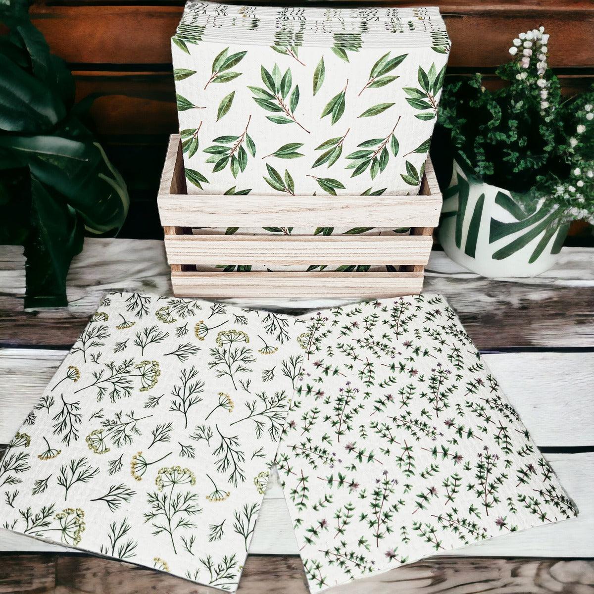 Herb Garden  Multipurpose Biodegradable Eco Kitchen Cloth — Select Your Style