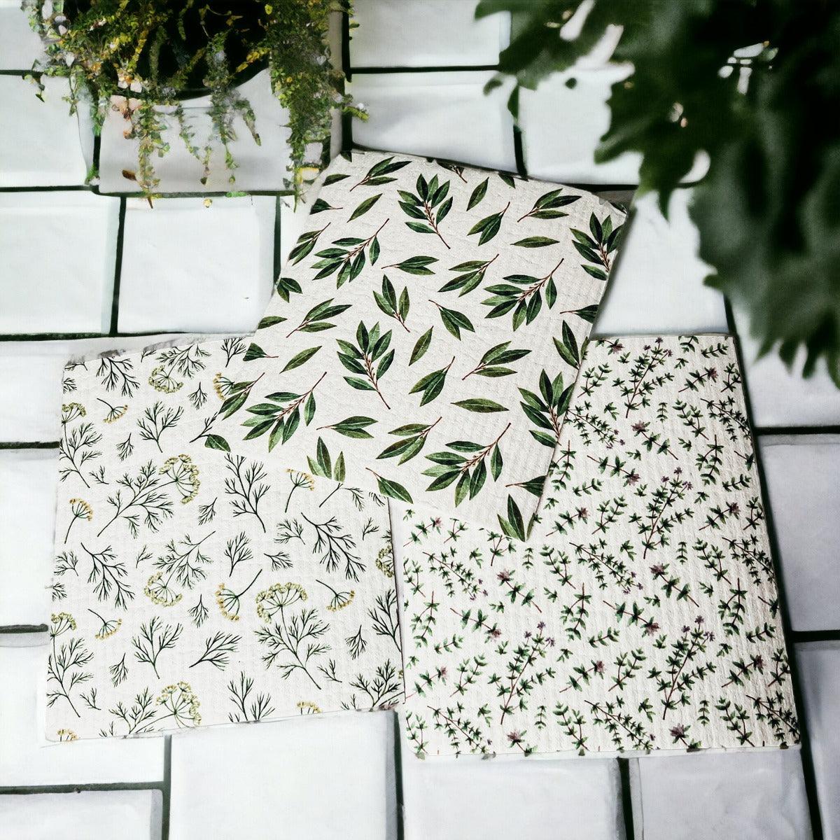 Herb Garden  Multipurpose Biodegradable Eco Kitchen Cloth — Select Your Style