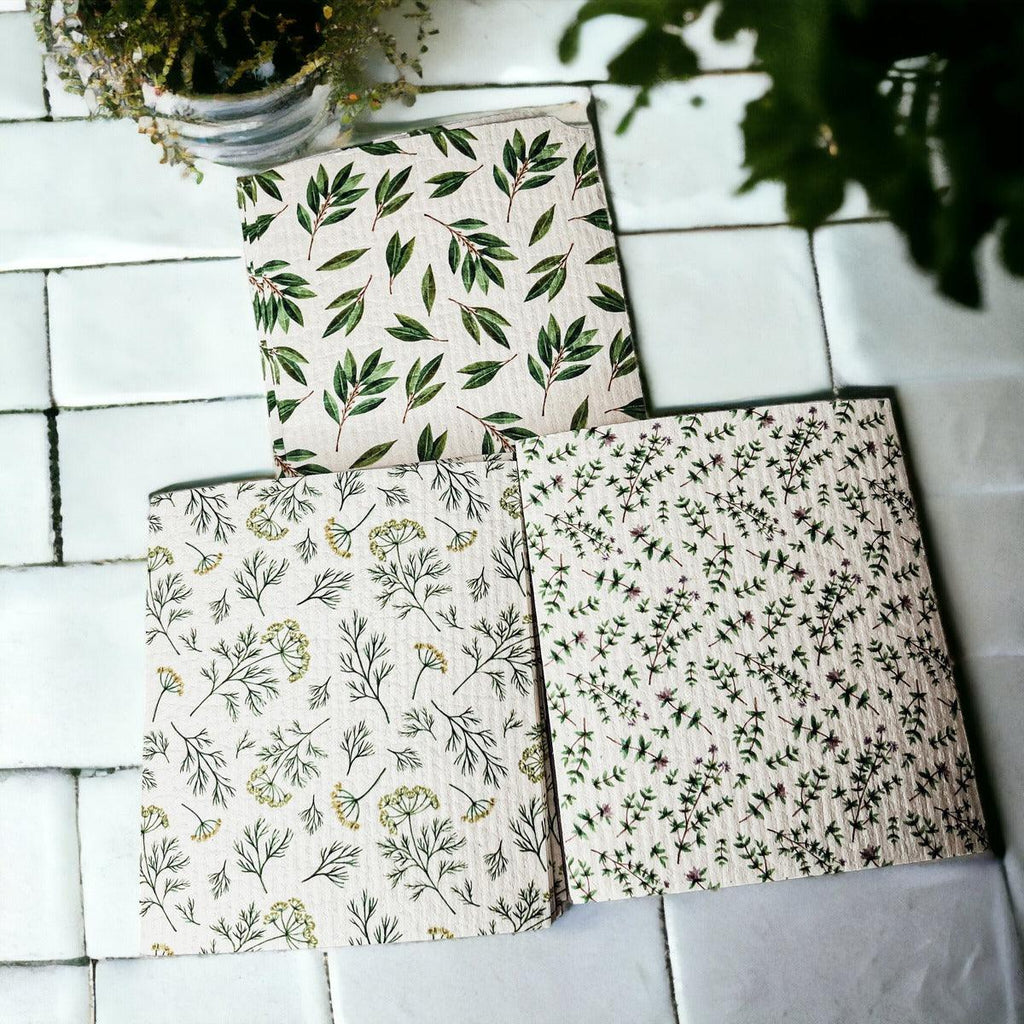 Herb Garden  Multipurpose Biodegradable Eco Kitchen Cloth — Select Your Style