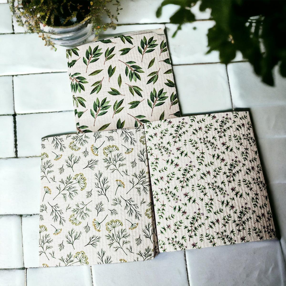 Herb Garden  Multipurpose Biodegradable Eco Kitchen Cloth — Select Your Style