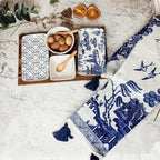 Chinoiserie Porcelain/Acacia Wood/Bamboo Tapas Serving Set