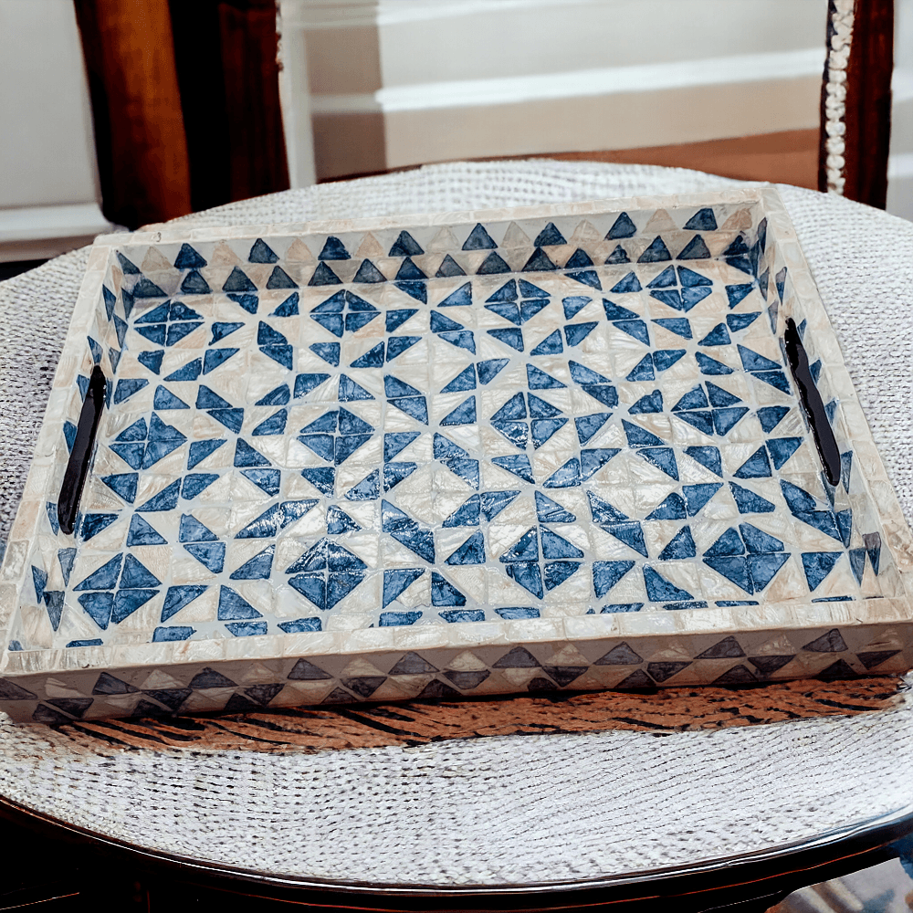 Daphne Mother of Pearl Trays — Select Your Size