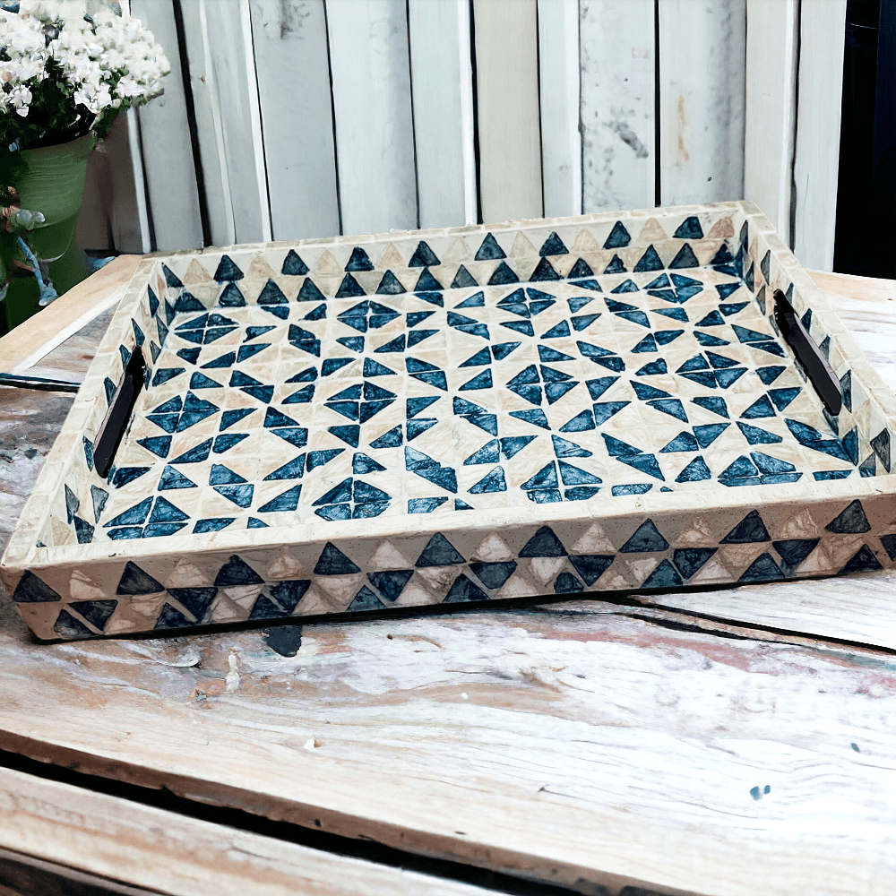 Daphne Mother of Pearl Trays — Select Your Size