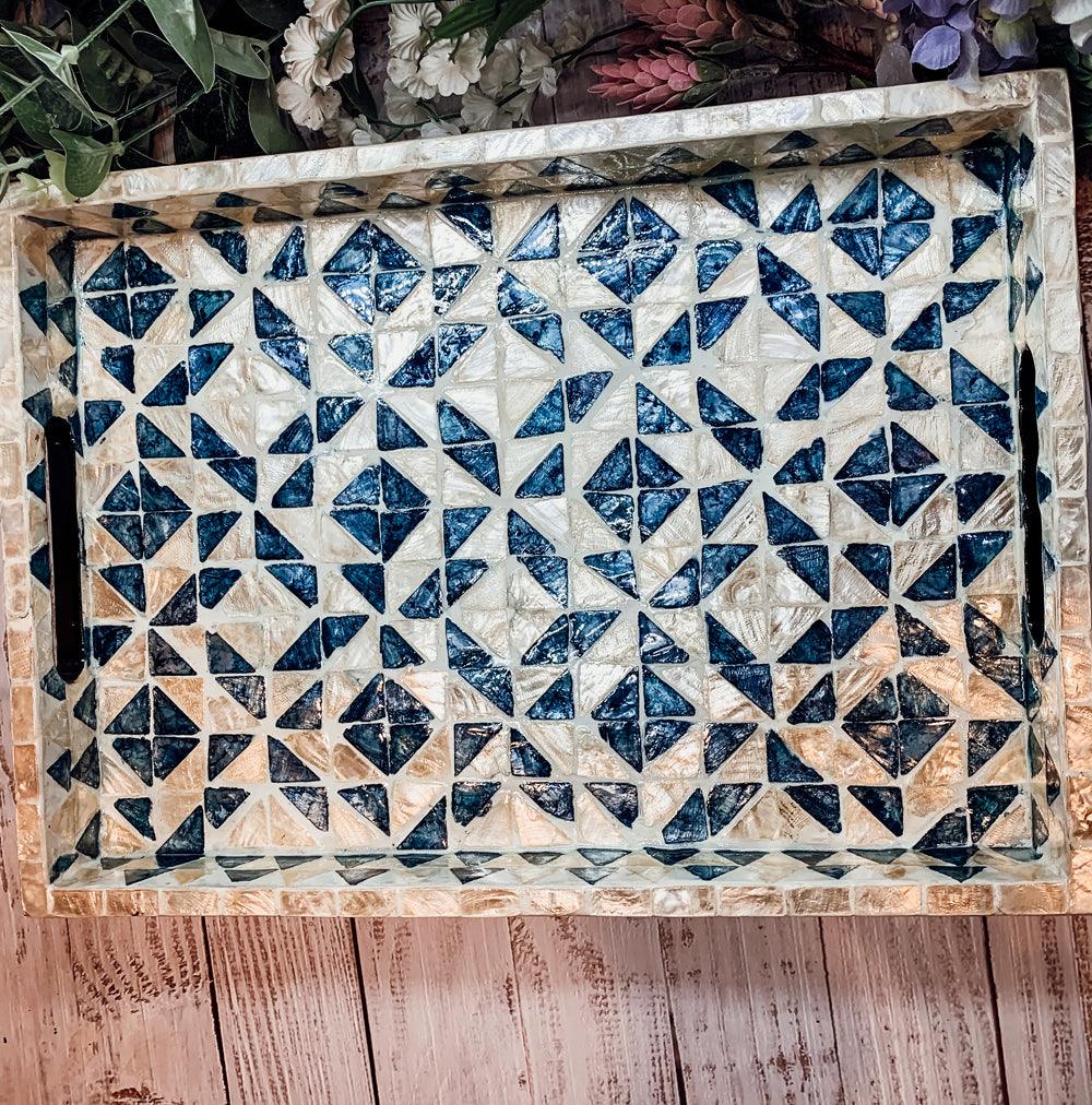 Daphne Mother of Pearl Trays — Select Your Size