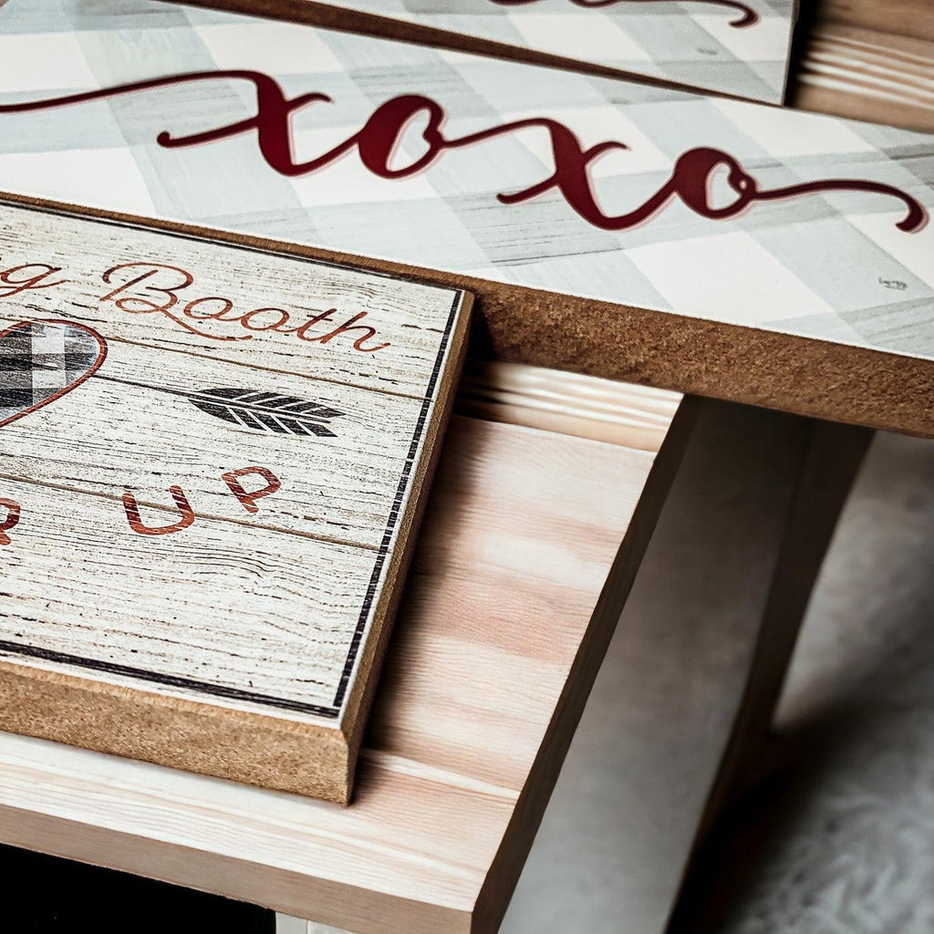 Handmade Wooden "Kissing Booth...Pucker Up" Sign