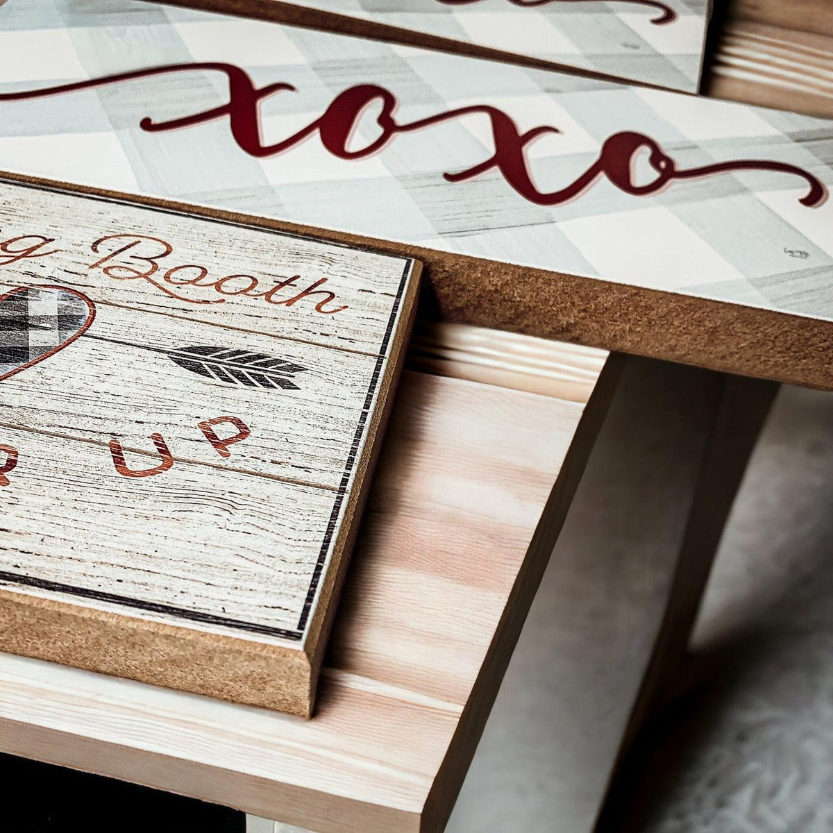 Handmade Wooden "Kissing Booth...Pucker Up" Sign