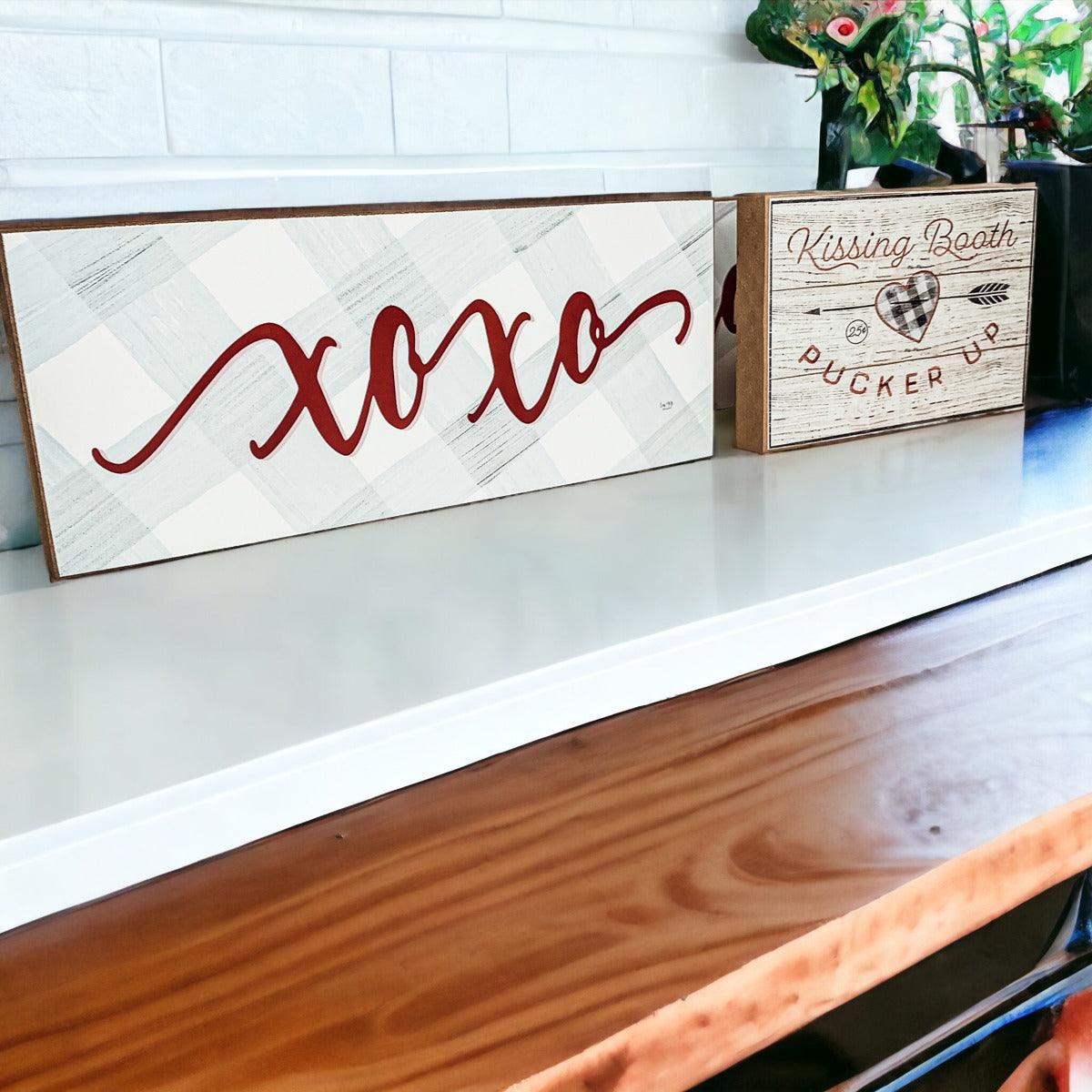 Handmade Wooden "Kissing Booth...Pucker Up" Sign
