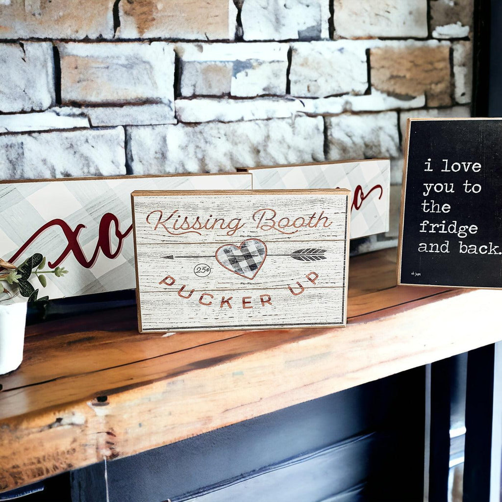 Handmade Wooden "Kissing Booth...Pucker Up" Sign