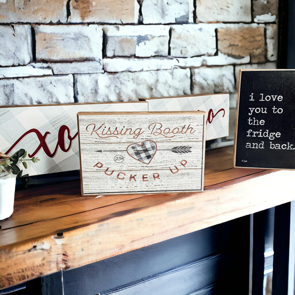 Handmade Wooden "Kissing Booth...Pucker Up" Sign