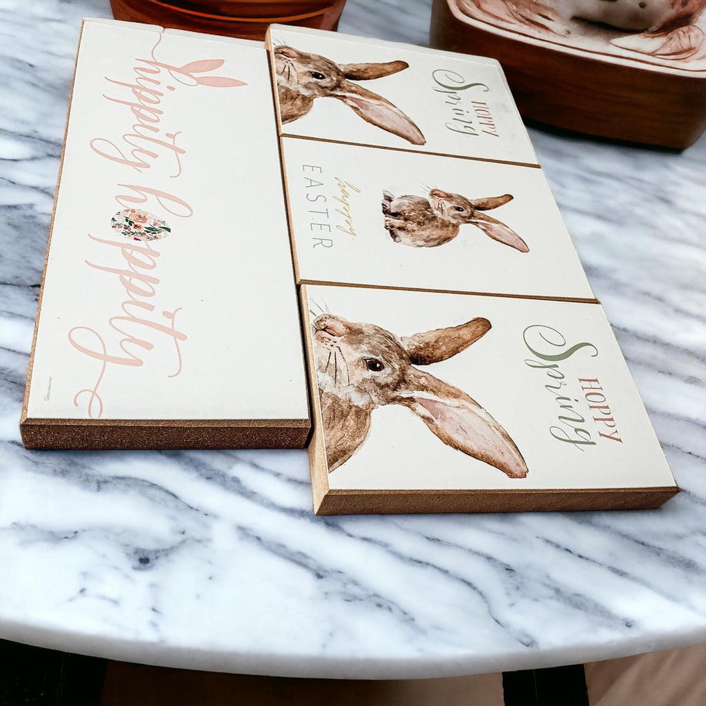 Wooden Hippity Hoppity Bunny Signs — Select Your Style