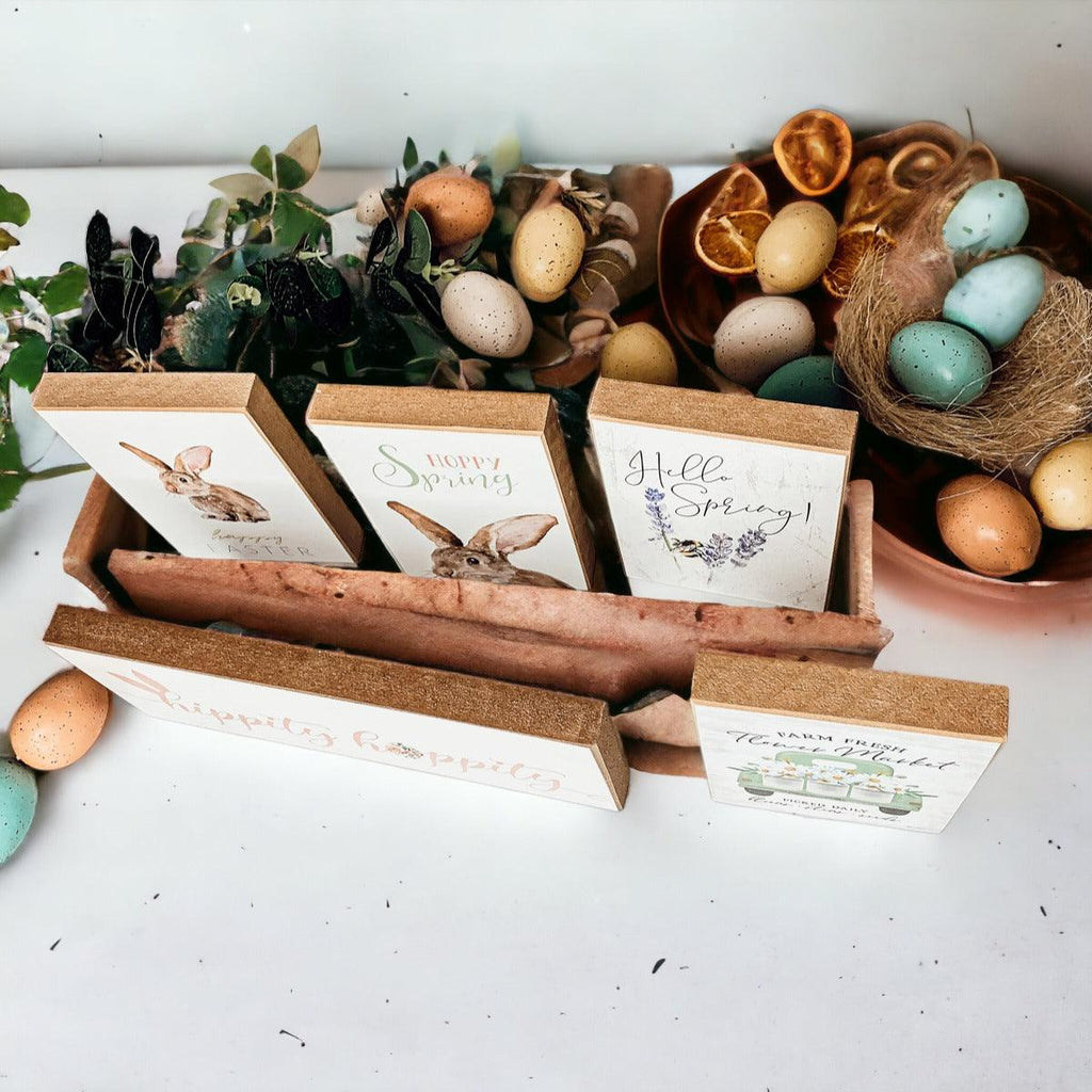 Wooden Hippity Hoppity Bunny Signs — Select Your Style