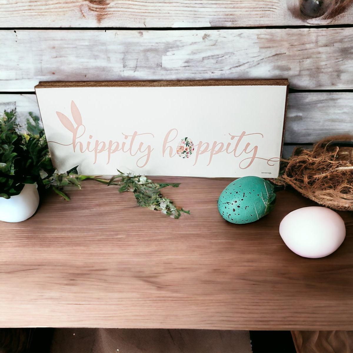 Wooden Hippity Hoppity Bunny Signs — Select Your Style
