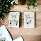 Wooden "Hello Spring" Block Sign