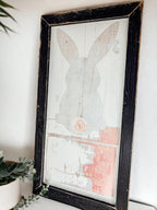 Rustic Bunny Tail Framed Wall Hanging — Select Your Frame Color