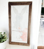 Rustic Bunny Tail Framed Wall Hanging — Select Your Frame Color