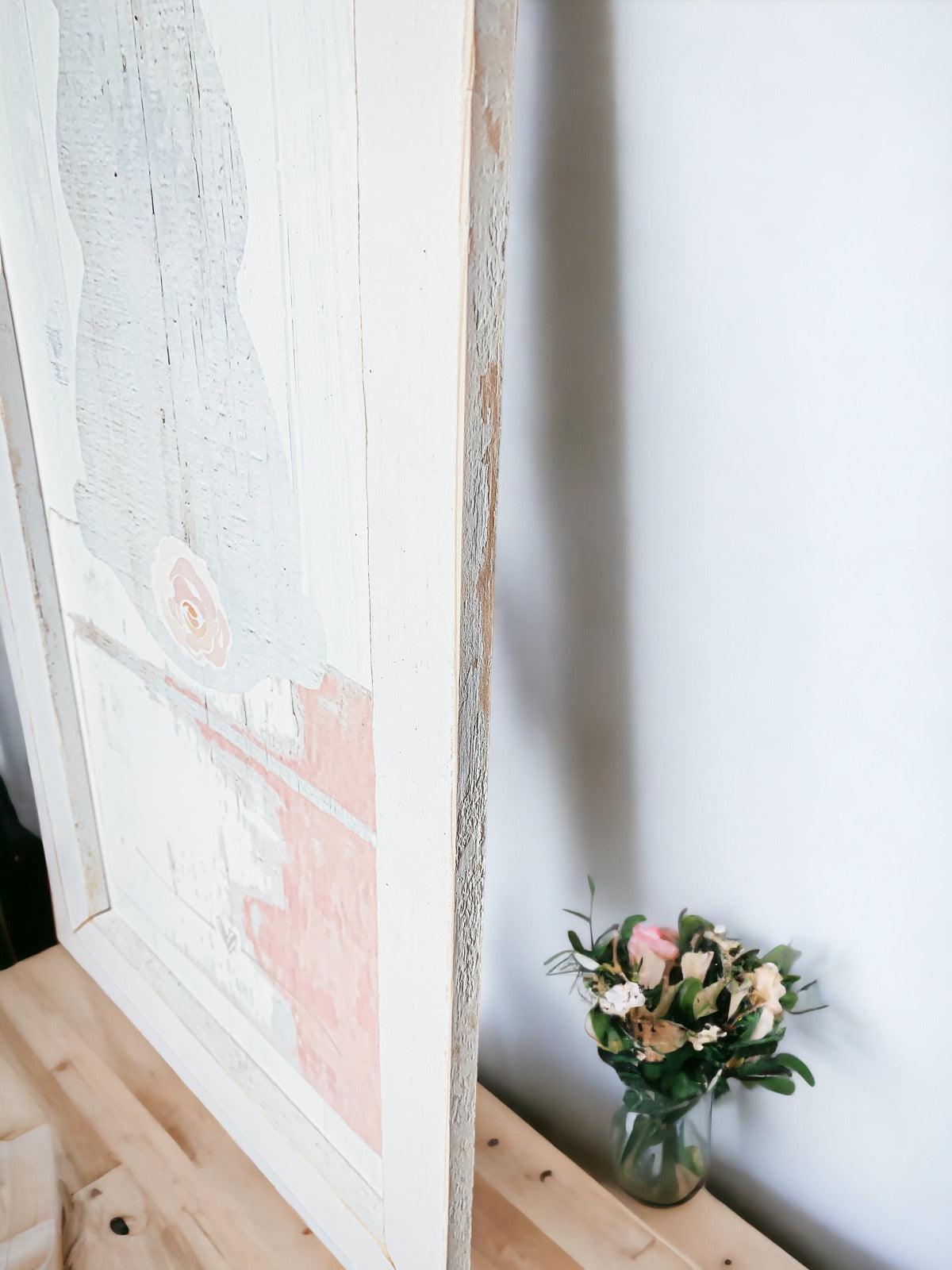 Rustic Bunny Tail Framed Wall Hanging — Select Your Frame Color