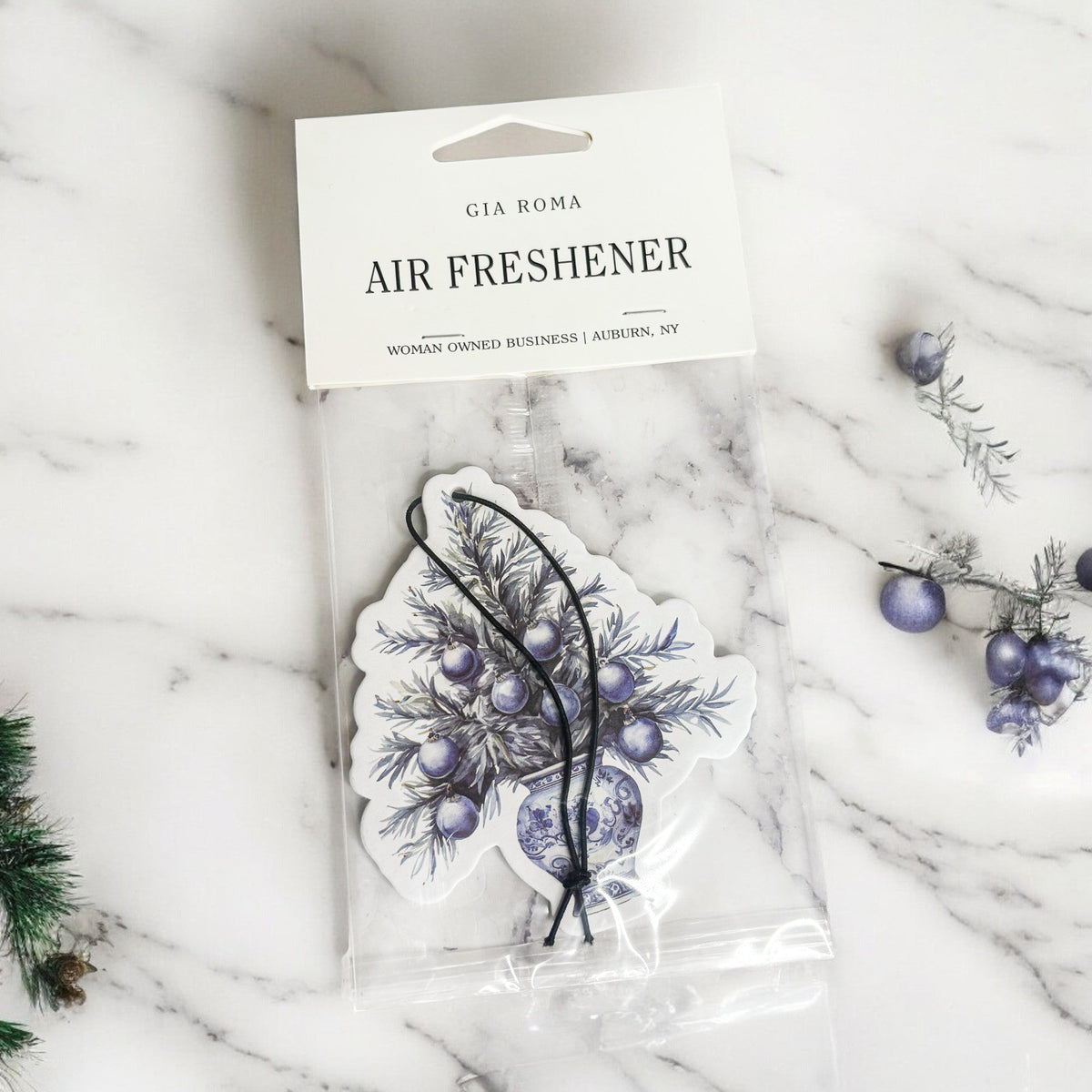 Chinoiserie Vase Freshie - Hanging Vehicle Air Freshener — Select Your Scent