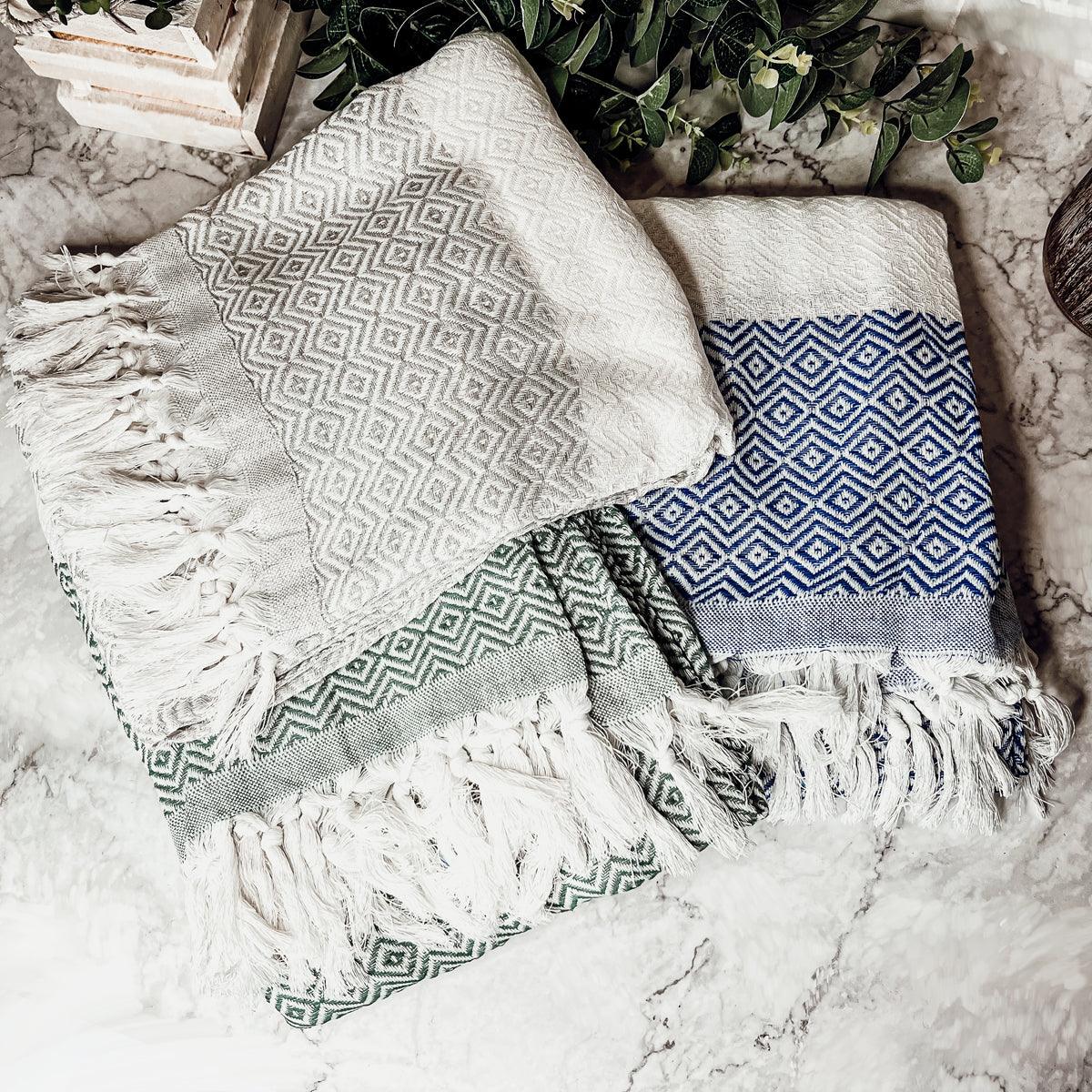 Haley Diamond XL Turkish Cotton Towel — Select Your Color