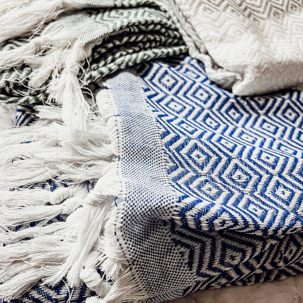 Haley Diamond XL Turkish Cotton Towel — Select Your Color