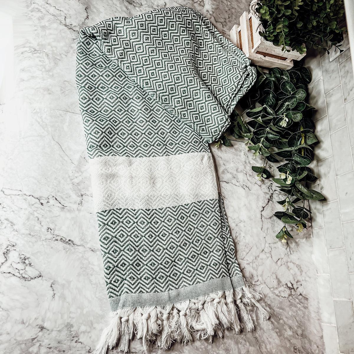 Haley Diamond XL Turkish Cotton Towel — Select Your Color