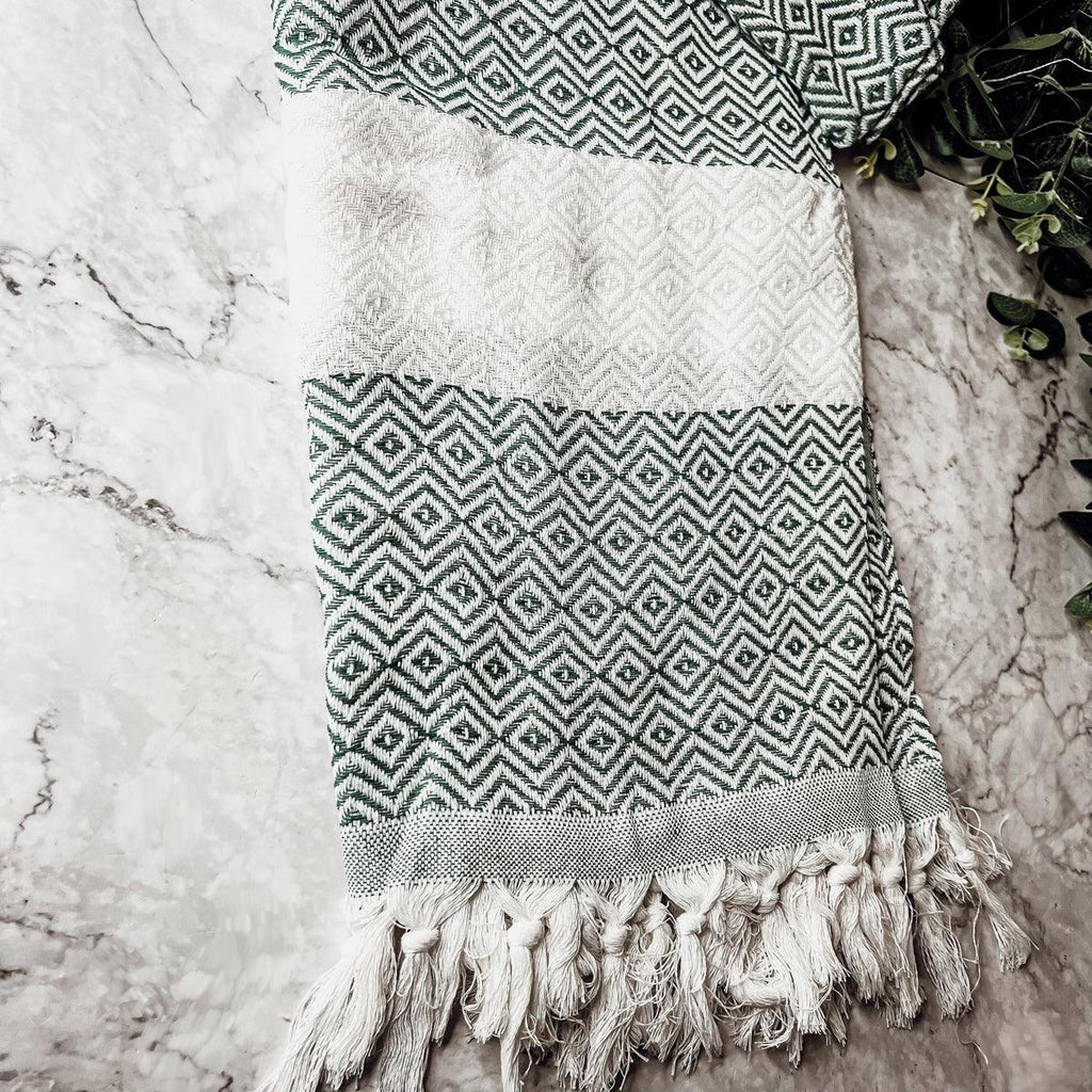 Haley Diamond XL Turkish Cotton Towel — Select Your Color
