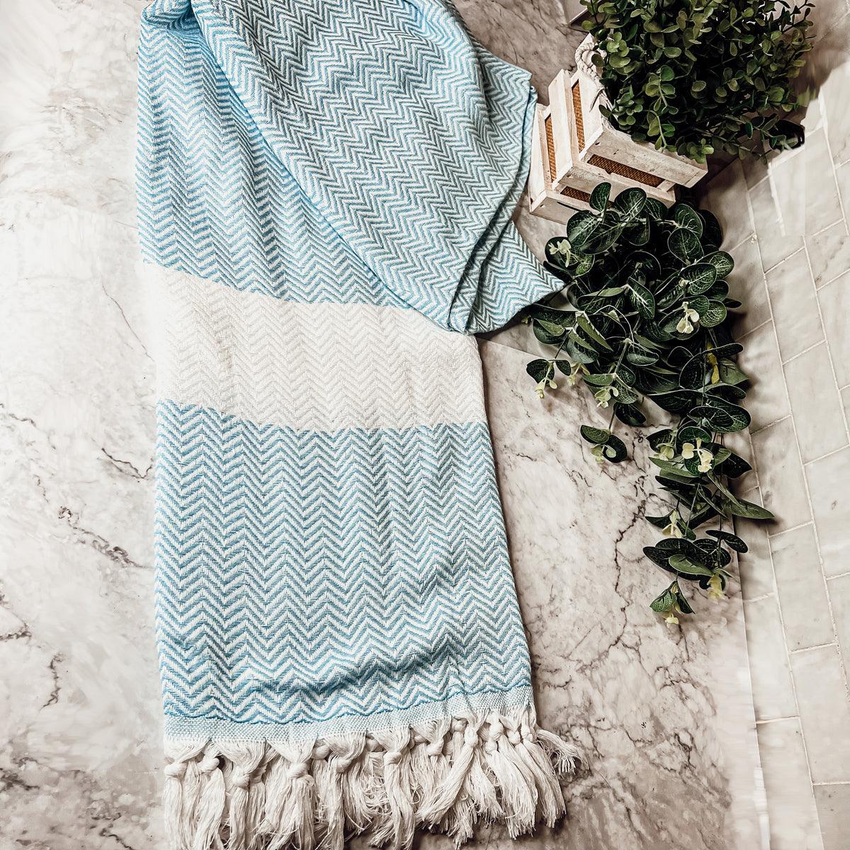Chevron XL Turkish Cotton Towel — Select Your Color