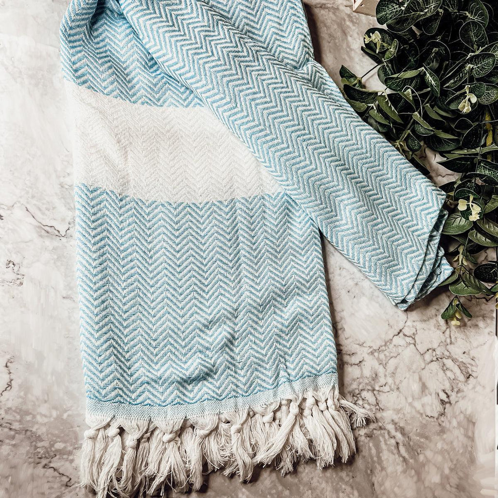 Chevron XL Turkish Cotton Towel — Select Your Color