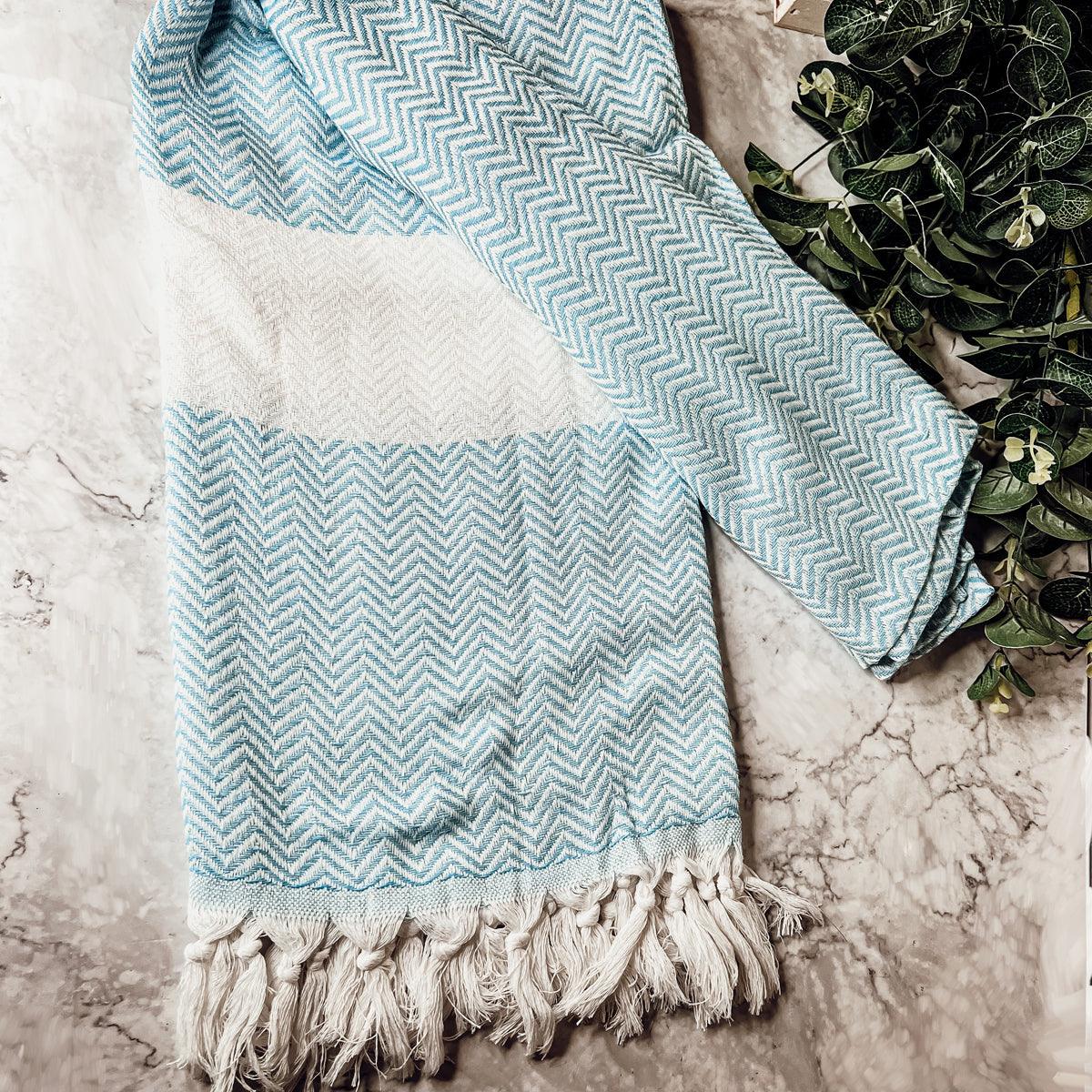 Chevron XL Turkish Cotton Towel — Select Your Color