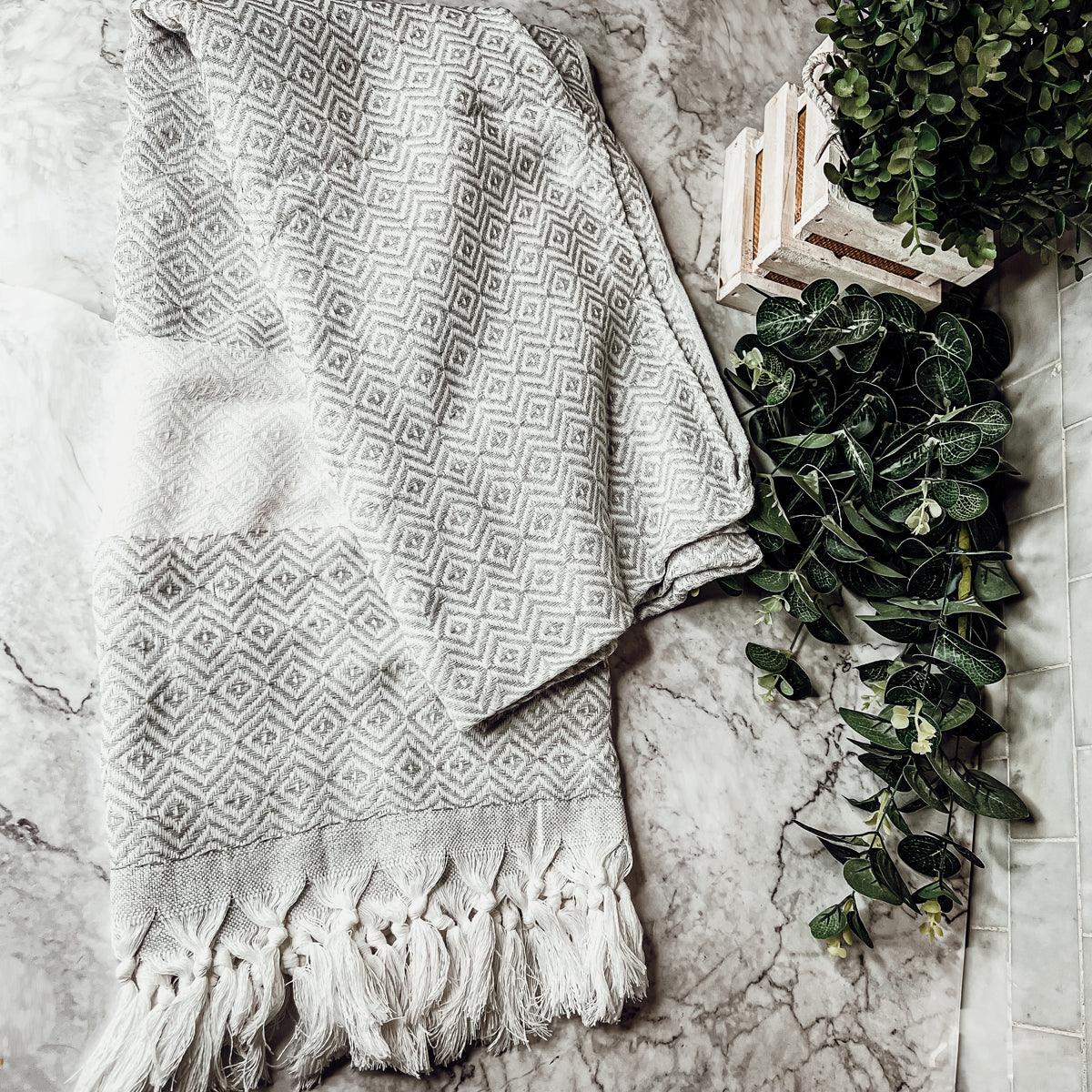 Haley Diamond XL Turkish Cotton Towel — Select Your Color