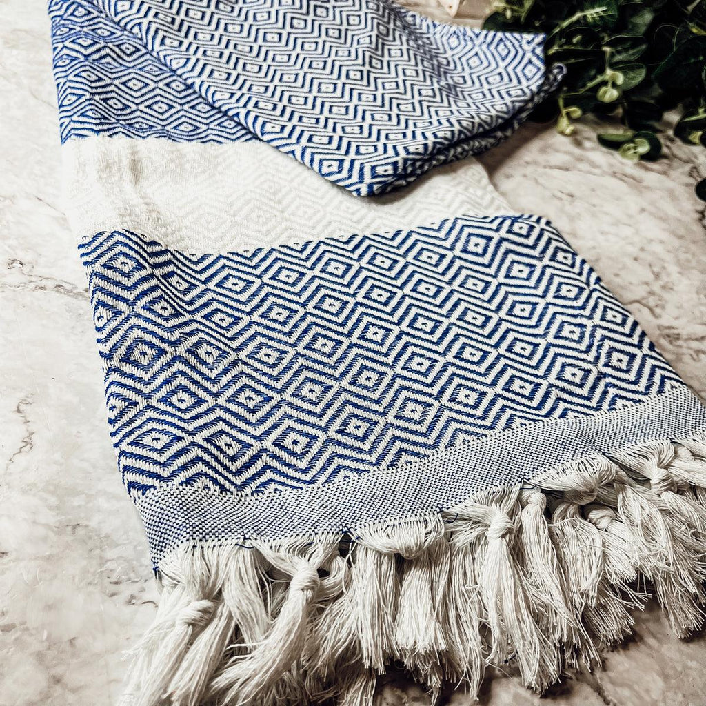 Haley Diamond XL Turkish Cotton Towel — Select Your Color