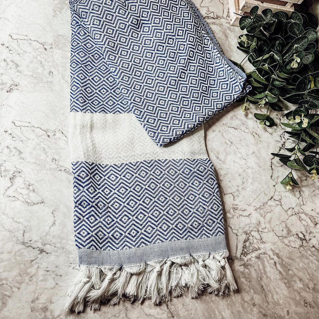 Haley Diamond XL Turkish Cotton Towel — Select Your Color