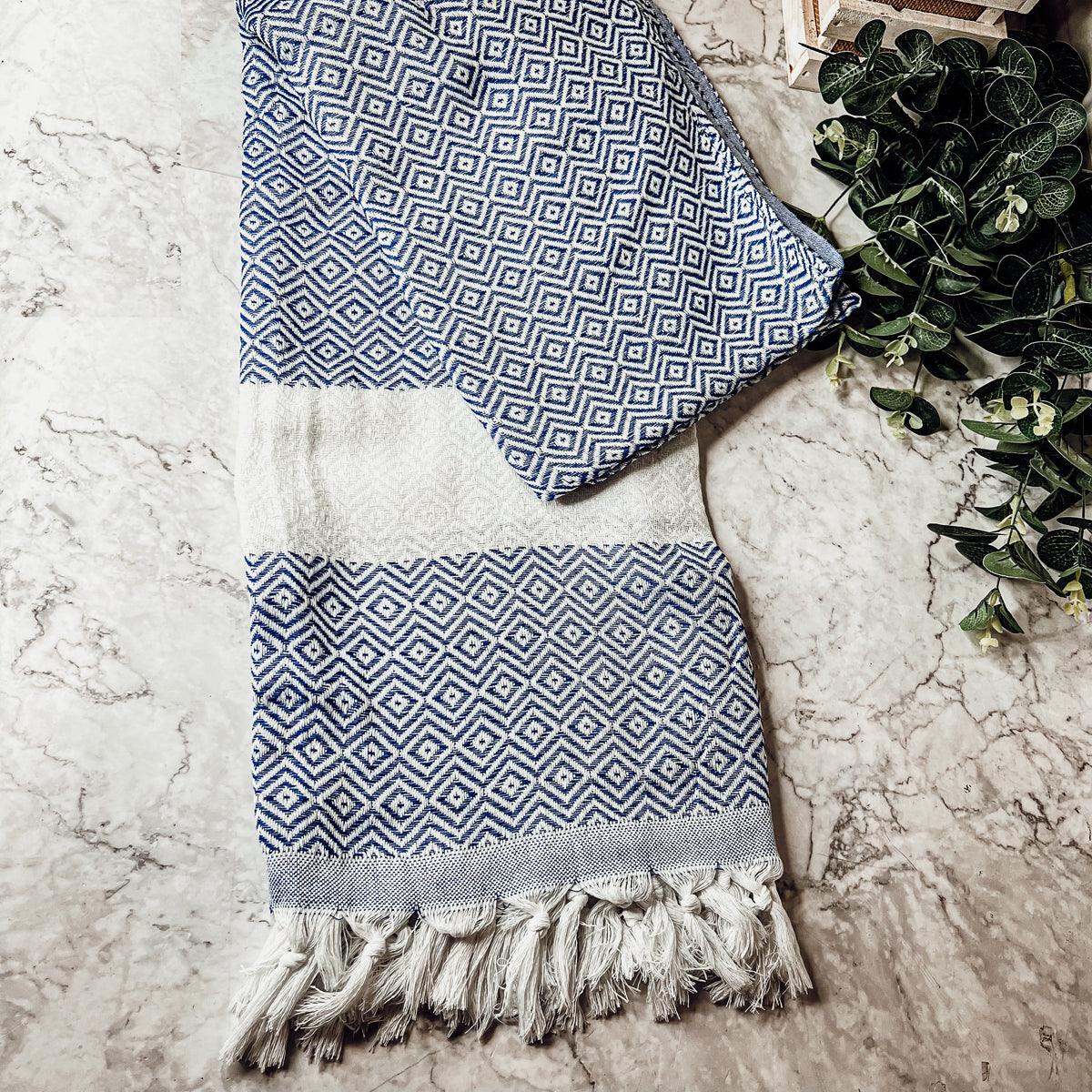 Haley Diamond XL Turkish Cotton Towel — Select Your Color