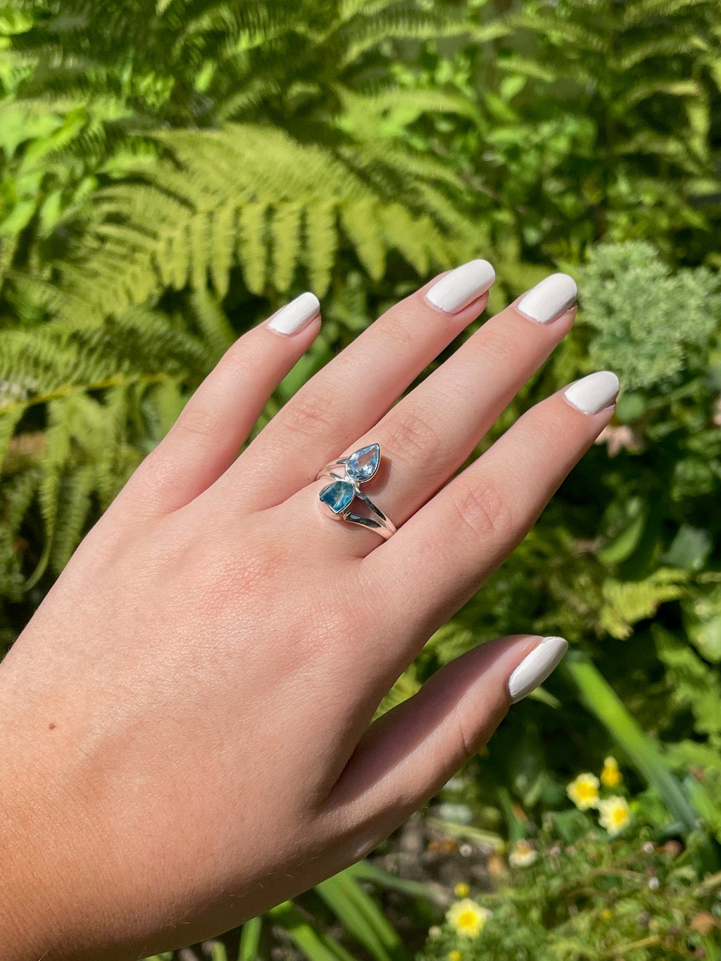 Topaz Duo Ring — Select Your Size & Gem Orientation