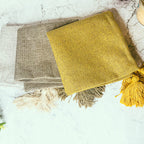 18" Square Boho Cottage Linen Decorative Throw Pillow Cases — Select Your Quantity and Color