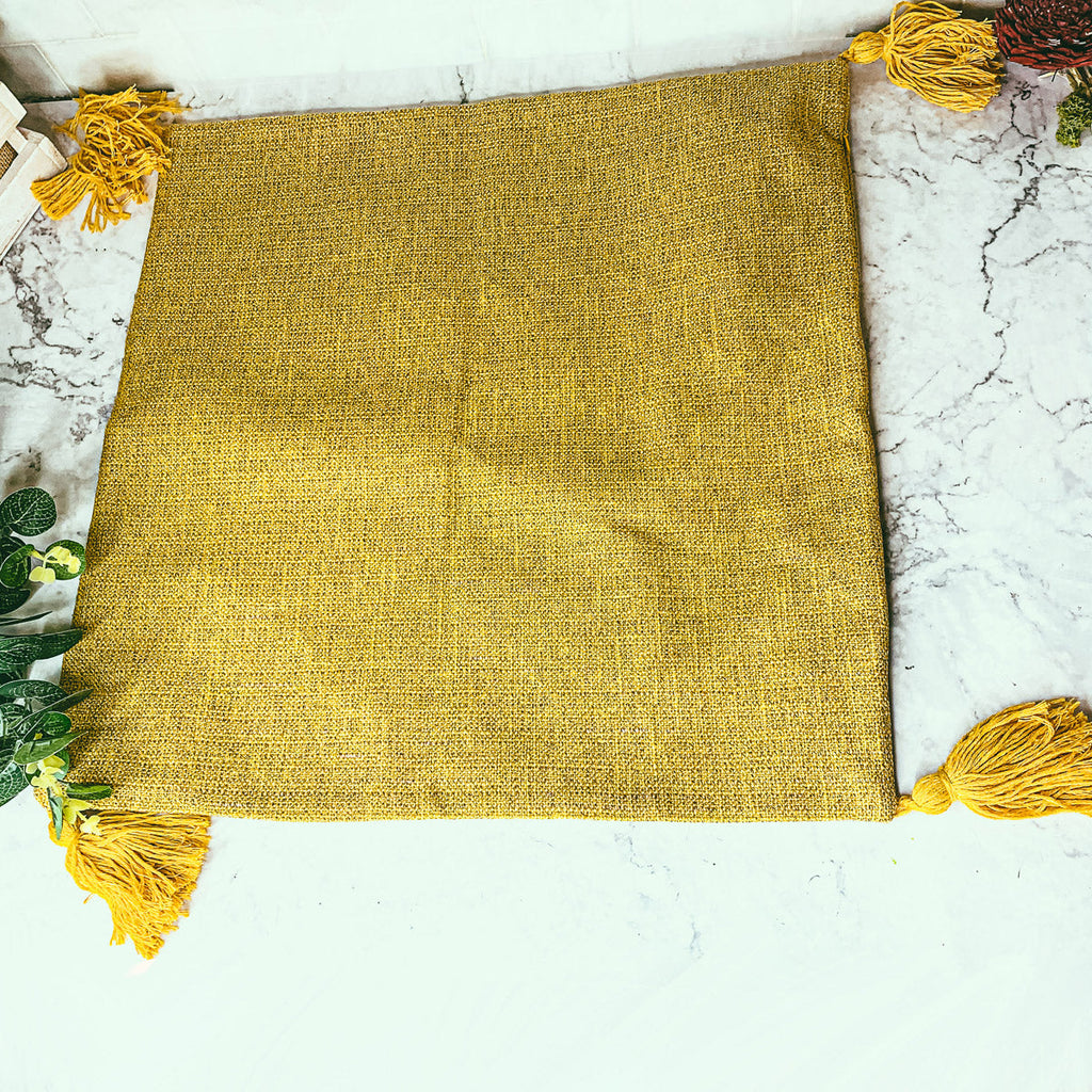 18" Square Boho Cottage Linen Decorative Throw Pillow Cases — Select Your Quantity and Color