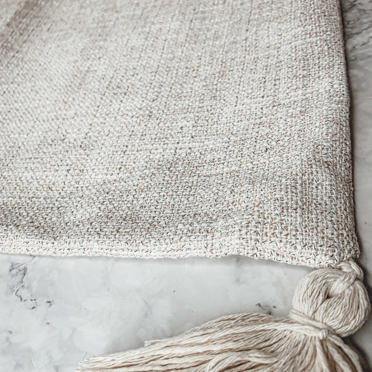 18" Square Boho Cottage Linen Decorative Throw Pillow Cases — Select Your Quantity and Color