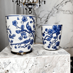 Blue & White Chinoiserie Style Vase — Select Your Size